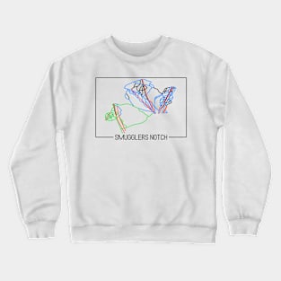 Smugglers Notch Trail Rating Map Crewneck Sweatshirt